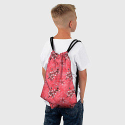 Рюкзак-мешок Сакура красная, цвет: 3D-принт — фото 2