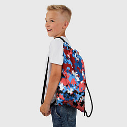 Рюкзак-мешок Красно-синий камуфляж, цвет: 3D-принт — фото 2