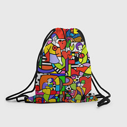 Рюкзак-мешок Romero Britto - love collage, цвет: 3D-принт