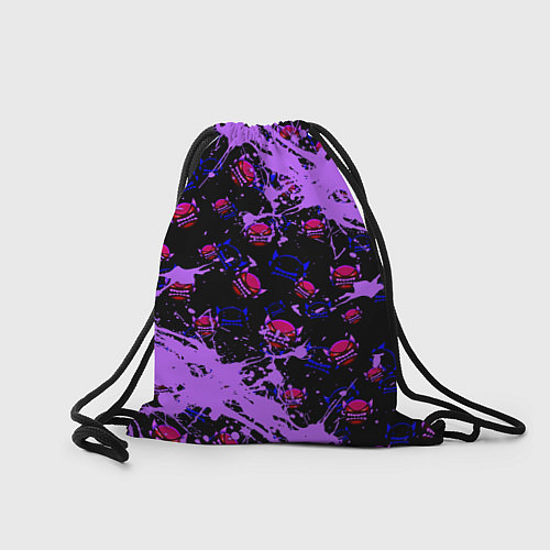 Мешок для обуви Геометри Дэш фиолетовый Geometry Dash / 3D-принт – фото 2