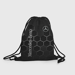 Рюкзак-мешок Mercedes-Benz black соты, цвет: 3D-принт