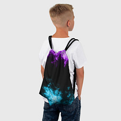 Рюкзак-мешок НЕОНОВЫЙ РАЗНОЦВЕТНЫЙ ОГОНЬ, цвет: 3D-принт — фото 2