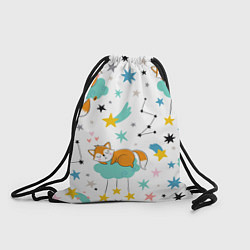 Рюкзак-мешок Спящие лисята, цвет: 3D-принт