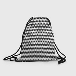 Рюкзак-мешок Черно-белые сердца, цвет: 3D-принт