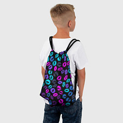 Рюкзак-мешок Неоновые поцелуи, цвет: 3D-принт — фото 2