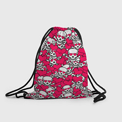 Рюкзак-мешок Влюбленные черепа, цвет: 3D-принт