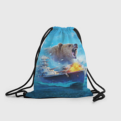 Рюкзак-мешок Медведь ВМФ, цвет: 3D-принт