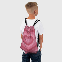 Рюкзак-мешок Сердца LOVE, цвет: 3D-принт — фото 2