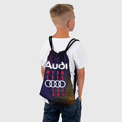 Рюкзак-мешок AUDI - КОРОБКА Глитч, цвет: 3D-принт — фото 2