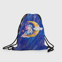 Рюкзак-мешок Ночной милый единорог, цвет: 3D-принт