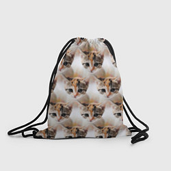 Рюкзак-мешок Маленький котенок паттерн, цвет: 3D-принт
