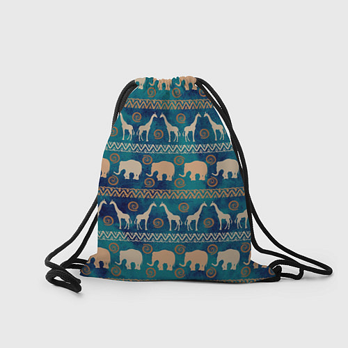 Мешок для обуви Жирафы и слоны / 3D-принт – фото 2