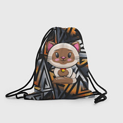 Рюкзак-мешок Милый пятнистый котенок, цвет: 3D-принт