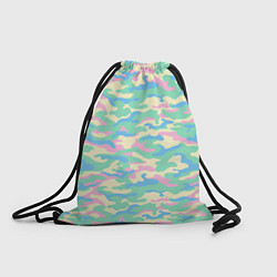 Рюкзак-мешок Камуфляж пастельные цвета, цвет: 3D-принт