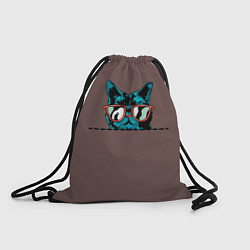Рюкзак-мешок Стильный кот в очках, цвет: 3D-принт