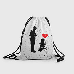 Мешок для обуви Banksy - ребенок на велосипеде