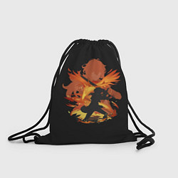 Рюкзак-мешок Силуэт Дилюка, цвет: 3D-принт