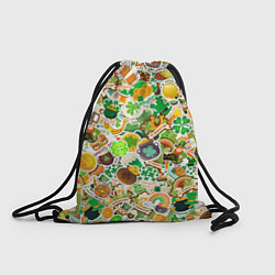 Рюкзак-мешок Стикербомбинг ко дню Св Патрика, цвет: 3D-принт