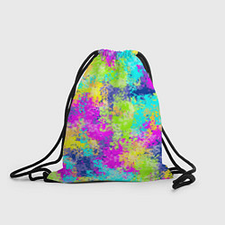 Рюкзак-мешок Пиксельный камуфляж Диско 3, цвет: 3D-принт