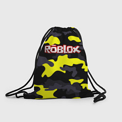 Рюкзак-мешок Roblox Камуфляж Чёрно-Жёлтый, цвет: 3D-принт