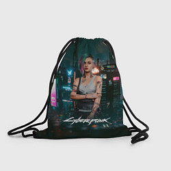 Рюкзак-мешок Джуди Cyberpunk 2077, цвет: 3D-принт