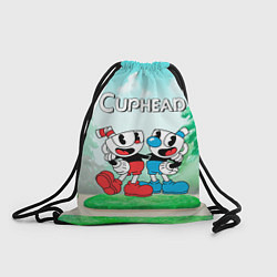 Рюкзак-мешок Cuphead Красная и синяя чашечка, цвет: 3D-принт
