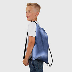 Рюкзак-мешок Синий звездный современный узор, цвет: 3D-принт — фото 2