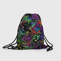 Рюкзак-мешок Абстрактный узор Vanguard Fashion Неон, цвет: 3D-принт