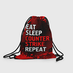 Рюкзак-мешок Eat Sleep Counter Strike Repeat Брызги, цвет: 3D-принт
