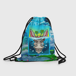 Рюкзак-мешок Голова осла в море, цвет: 3D-принт