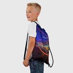 Рюкзак-мешок Neon vanguard pattern Lightning Fashion 2023, цвет: 3D-принт — фото 2