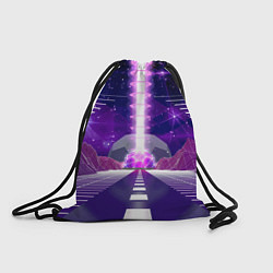 Рюкзак-мешок Vaporwave Neon Space, цвет: 3D-принт