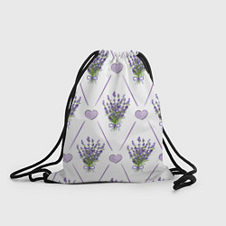 Рюкзак-мешок Лавандовые сердца, цвет: 3D-принт