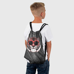 Рюкзак-мешок Модный тигр в очках, цвет: 3D-принт — фото 2