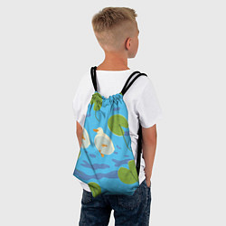 Рюкзак-мешок Утки под водой, цвет: 3D-принт — фото 2