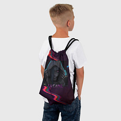 Рюкзак-мешок Аркейн неон Jinx, цвет: 3D-принт — фото 2