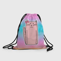 Рюкзак-мешок Розовая кошечка, цвет: 3D-принт