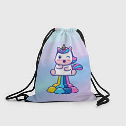 Рюкзак-мешок Взлетающий единорог, цвет: 3D-принт
