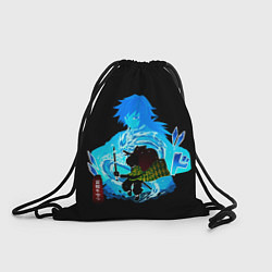 Рюкзак-мешок Томиока Гию Клинок рассекающий демонов, цвет: 3D-принт