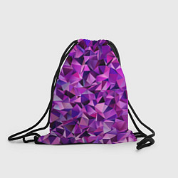 Рюкзак-мешок ФИОЛЕТОВЫЕ КРИСТАЛЛЫ, цвет: 3D-принт