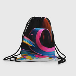 Мешок для обуви Разноцветный мазки краски Абстракция Multicolored