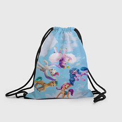 Рюкзак-мешок My Little Pony летают в облаках, цвет: 3D-принт