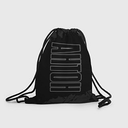 Рюкзак-мешок Имя Антон по-вертикали с темным фоном, цвет: 3D-принт