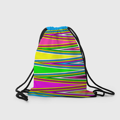 Мешок для обуви Полосатый радужный разноцветный геометрический узо / 3D-принт – фото 2