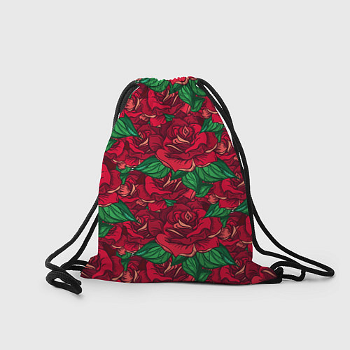 Мешок для обуви Цветы Много Красных Роз / 3D-принт – фото 2