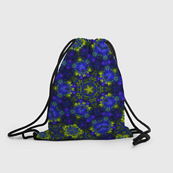 Рюкзак-мешок Абстрактный зелено-синий узор Звезда, цвет: 3D-принт