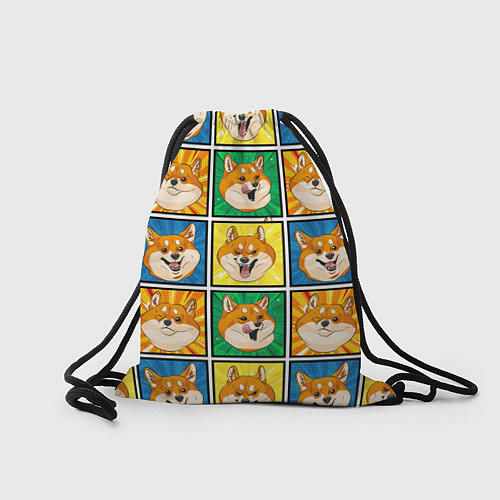 Мешок для обуви Pop art shiba inu / 3D-принт – фото 2