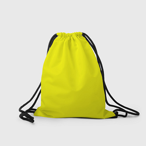 Мешок для обуви Однотонный неоновый лимонный желтый тон / 3D-принт – фото 2