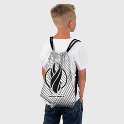 Рюкзак-мешок Символ Dead Space на светлом фоне с полосами, цвет: 3D-принт — фото 2