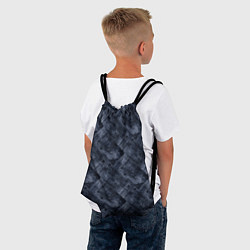 Рюкзак-мешок Темный серо-синий узор деревянного паркета, цвет: 3D-принт — фото 2